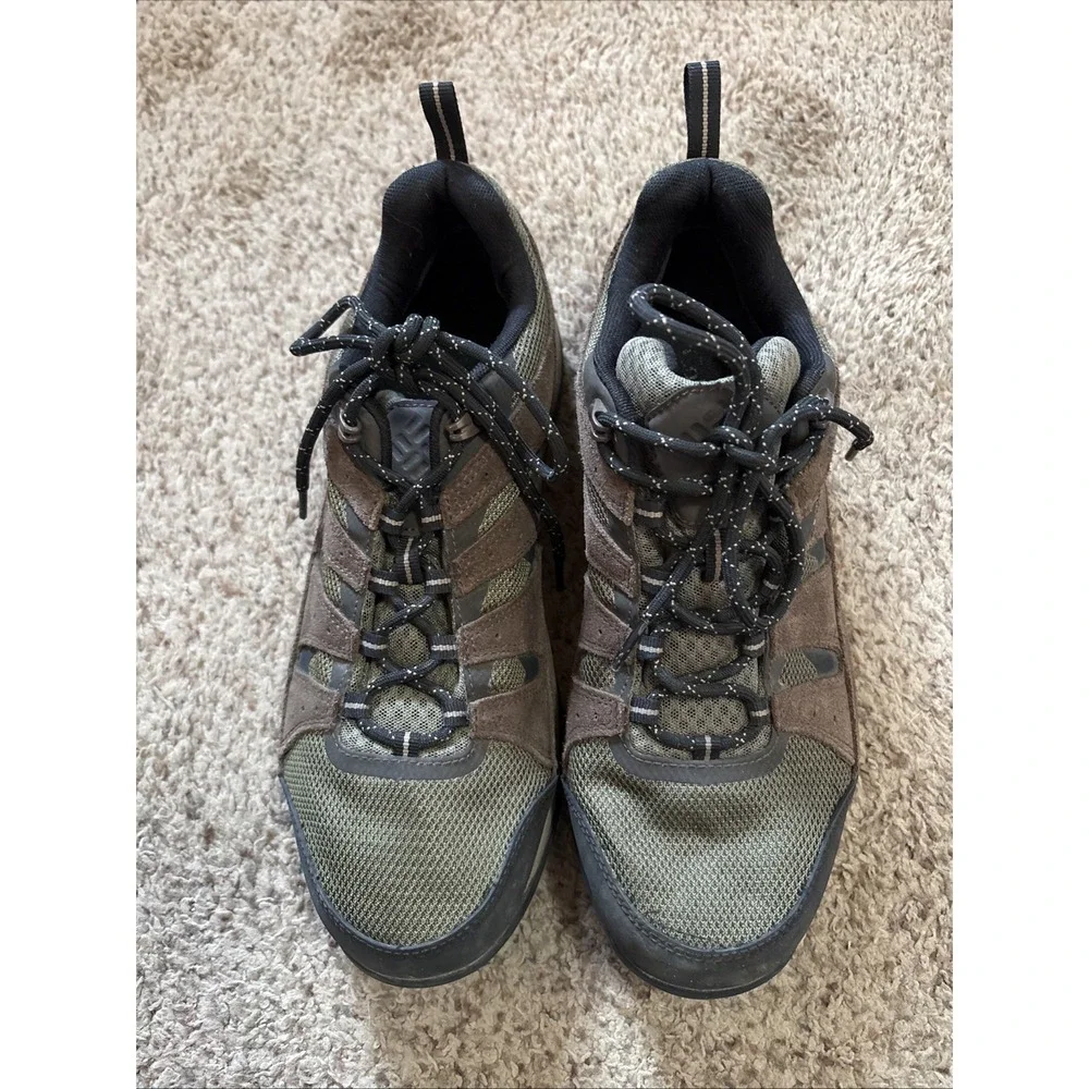 Columbia Men Hiking Shoes Sz‎ 11 YM6725-383 Trail Suede Mesh Brown Waterproof